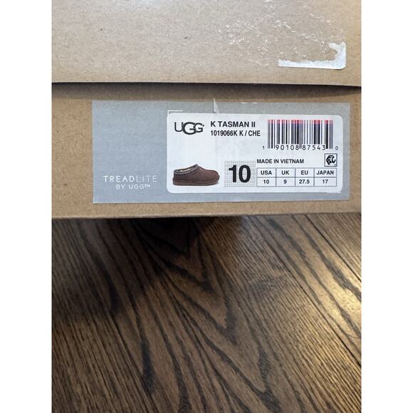 UGG Tasman Slippers Chestnut Little Kids Size 10c NIB NEW - Picture 3 of 13